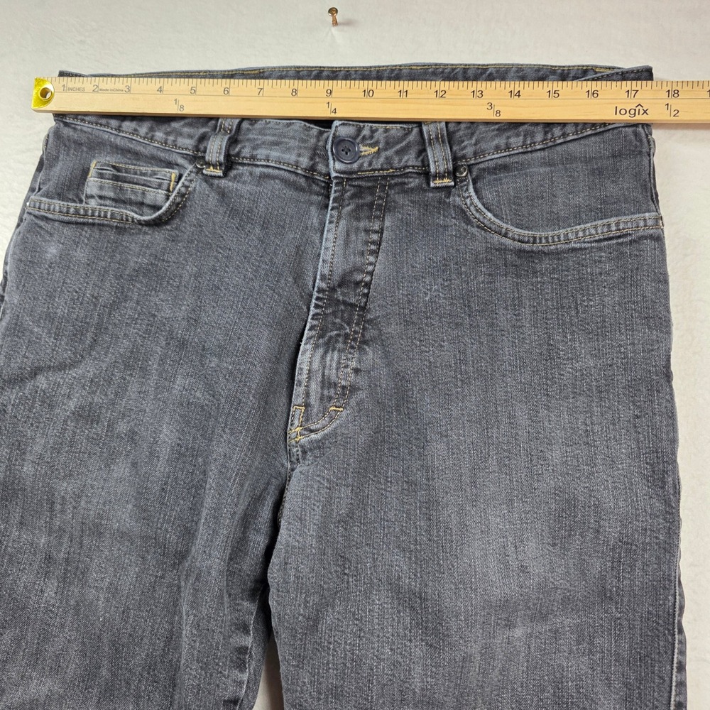 Ermenegildo Zegna Jeans Men 36 Black Straight Leg Stretch Cotton Made in Italy - Picture 7 of 11